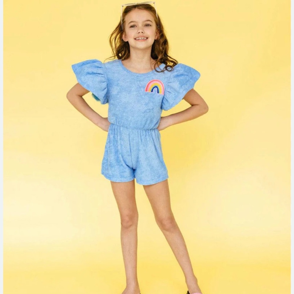 Lola + The Boys Blue terry cloth onesie